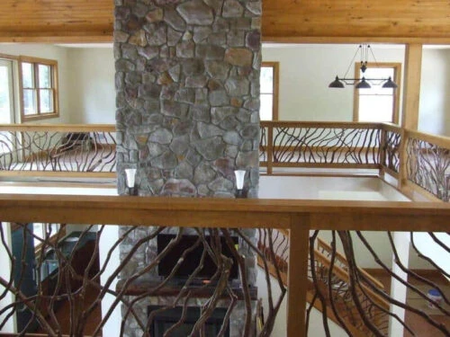 Nesquehoning, PA Interior Railing And Stone Fireplace Nesquehoning, PA Interior Railing And Stone Fireplace