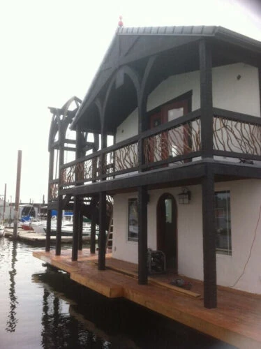 House Boat Timber Frame Handrail