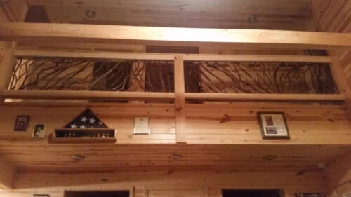 Lancing, TN Pine Wood Cabin Railing