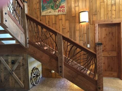 Big Sky, MT Rustic Stair Handrail