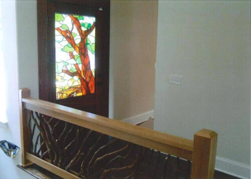 Branch Handrail With Oak Boards