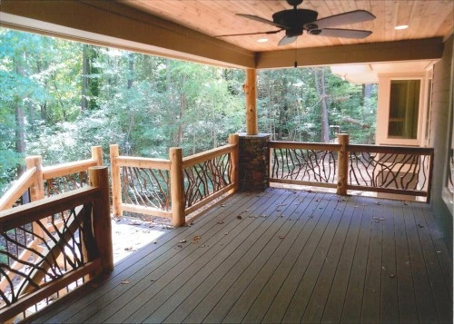 Porch Railing Cedar Log