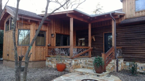 Atlanta, Ga Log Home Railing After