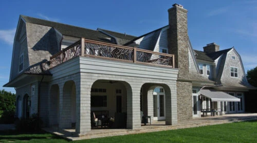 Mansard Roofs And Branch Railing