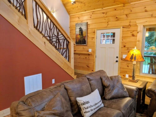 Nc Log Cabin Living Room