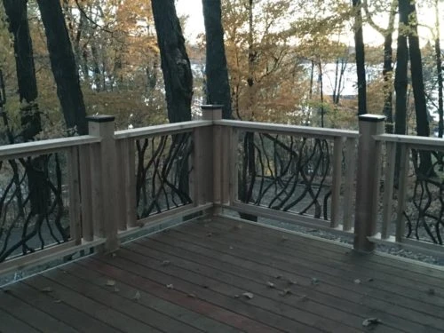 Overlooking Lake Decorative Deck Railing