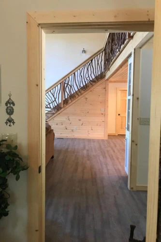 Staircase Seen Through Doorway