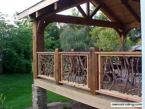 Timber Frame Wood Handrail