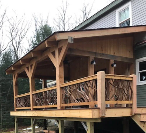 South Londonderry, VT Timber Porch Handrails