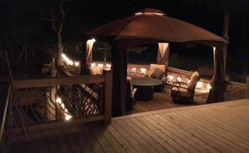 Umbrella Canopy At Night
