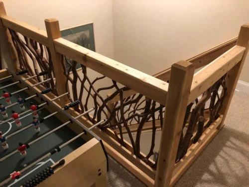 Upper Stair Landing Guardrail