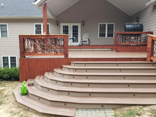 Welcoming Front Porch Steps Wraparound
