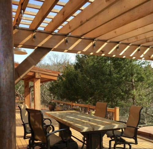 Wood Pergola On Deck