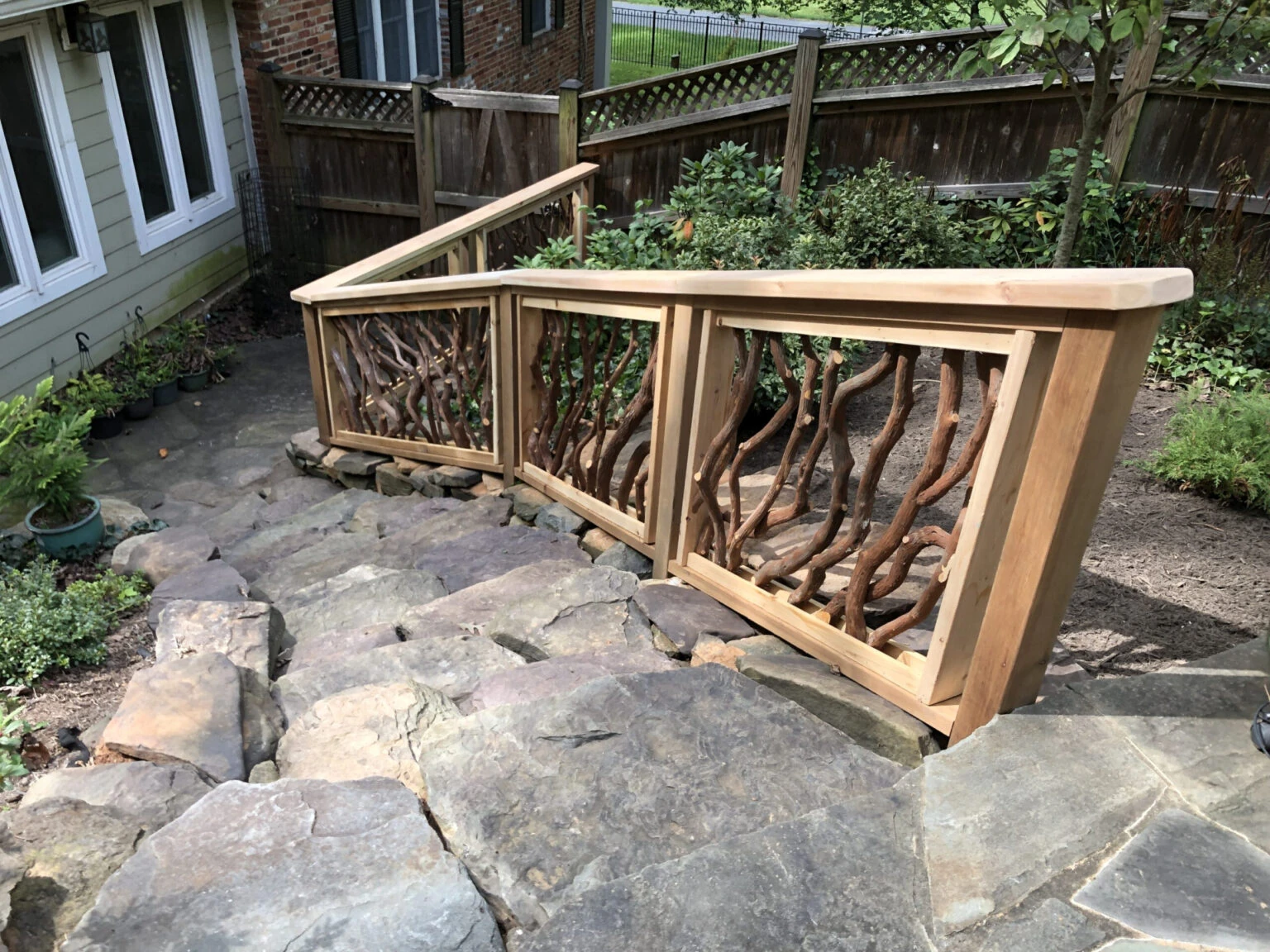 Stone Steps With Handrails