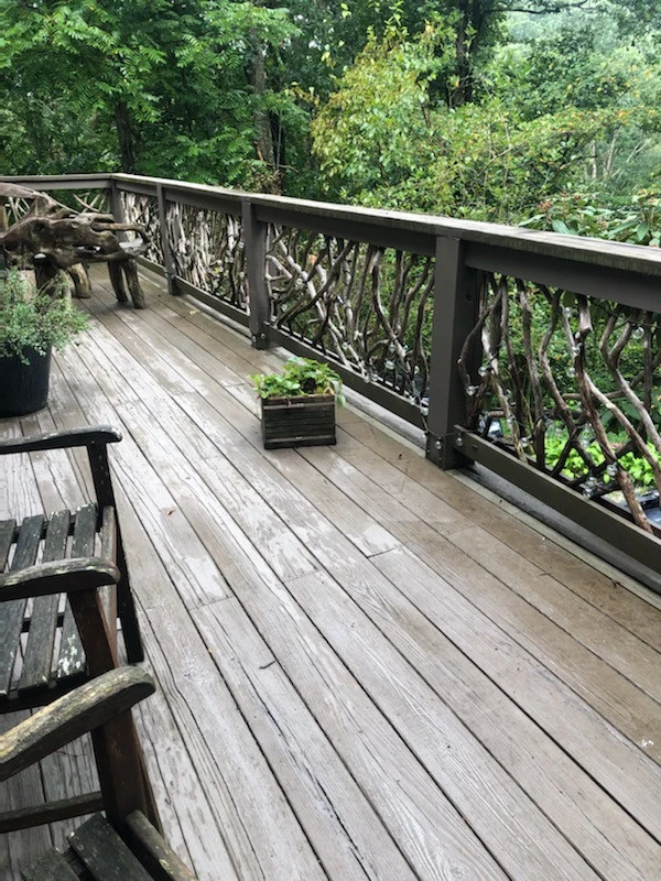 Back Deck Wooded Balcony View