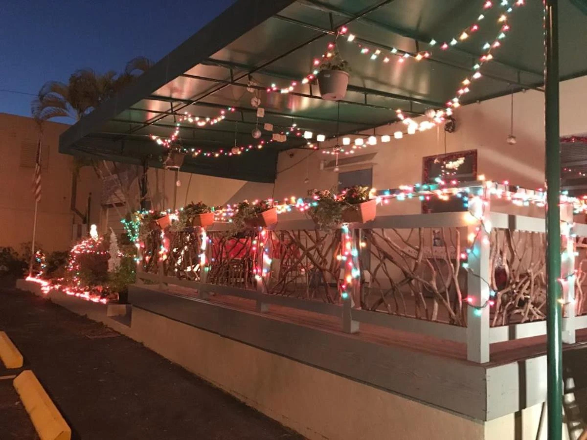 Fort Lauderdale Fl Railing With Christmas Lights