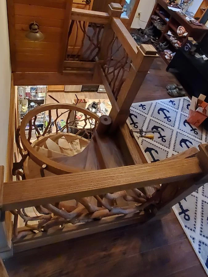 North Versailles Pa Stair Balcony With Curved Handrail And Spiral Stairwell