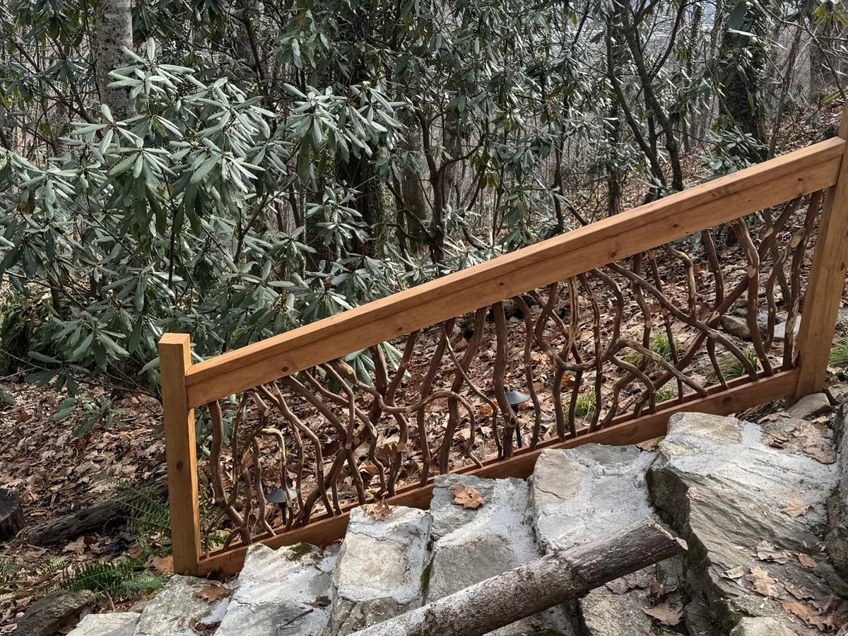 Waynesville, NC Stair Handrail On Stone Steps
