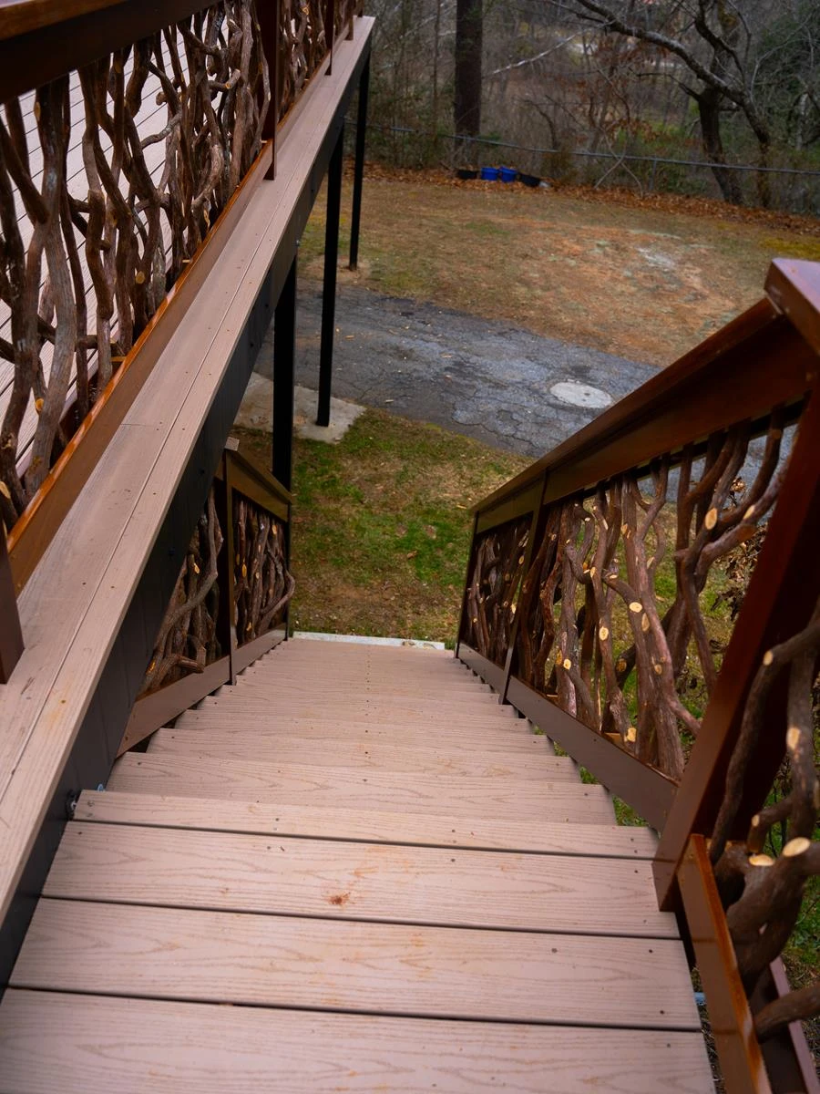 Franklin NC Down Stair View With Stair Handrails