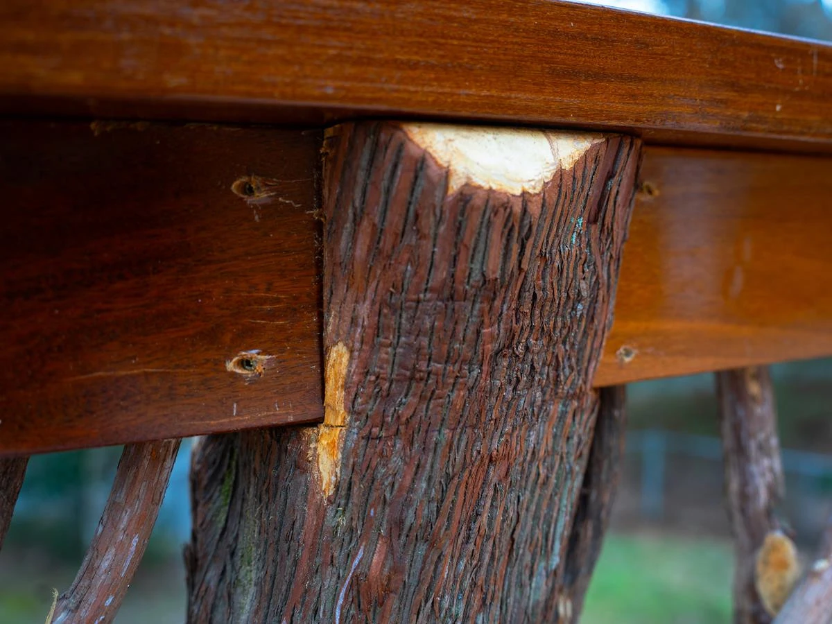 Franklin Nc Log Post Perfectly Cut For Handrail